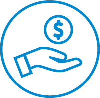 icon hand holding money
