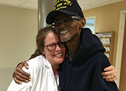 Vietnam Marine Corps Veteran Robert Hall and Primary Care Physician Dr. Sabrina Felson