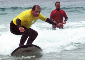 A Veteran surfs for the first time