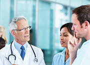 group of medical professionals in a discussion