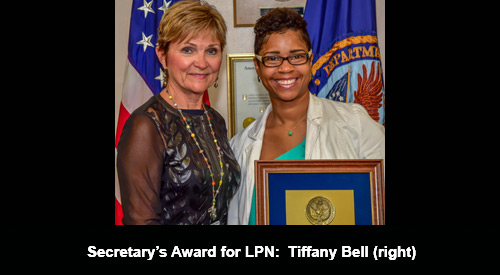 Tiffany Bell with Nurse Executive Katheryn Cook