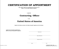 SF 1402 Certificate of Appointment