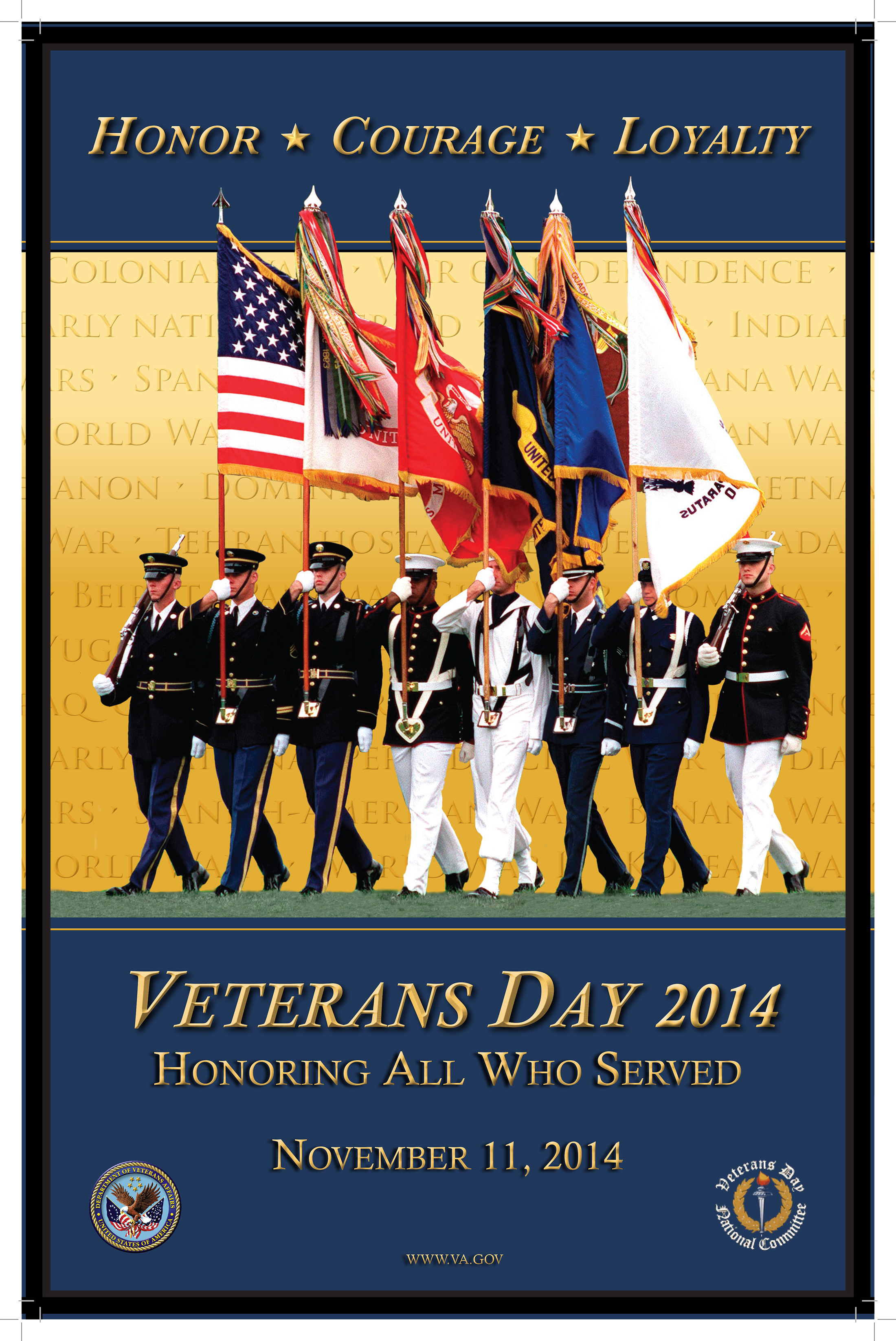 VA.gov Veterans' Day 2014 poster