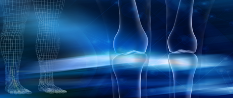 Schedule 65 V A leg bone x-ray on abstract background