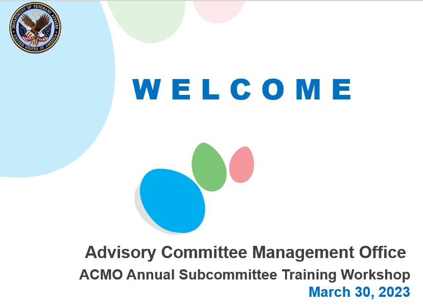 Subcommittee Annual Training Cover