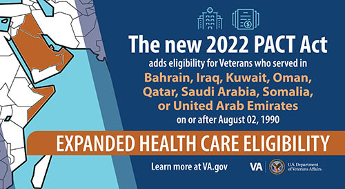 The PACT ACT is a new law expands VA health care and benefits for Veterans exposed to toxic fumes and other hazards.
