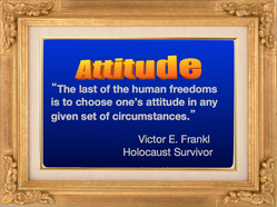 plaque showing quotation on attitude