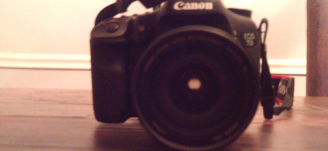 That’s my camera…I’m a film student and I like to take pictures and film stuff, and I just got the camera a couple weeks ago… I wanted to write books, and I took some writing classes, then took a screen-writing class. I was going to try something different, [so] then I took an acting class. I liked the acting class, and then I took a directing class, and [liked] working with the cameras. It kind of stuck with me.