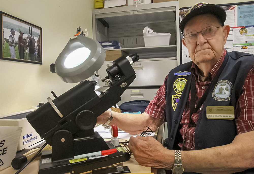92-year-old volunteer Orville Swett 