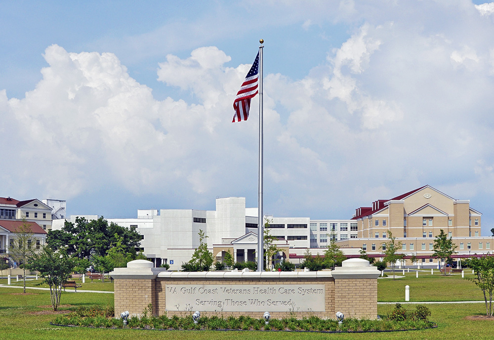 View of the Biloxi facility from the front flag pole