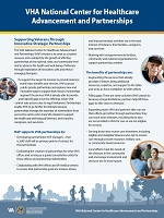 VHA National Center for Healthcare Advancement and Partnerships Fact Sheet