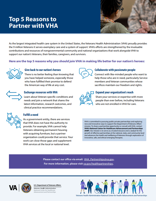 Top 5 reasons to partner with VHA front page