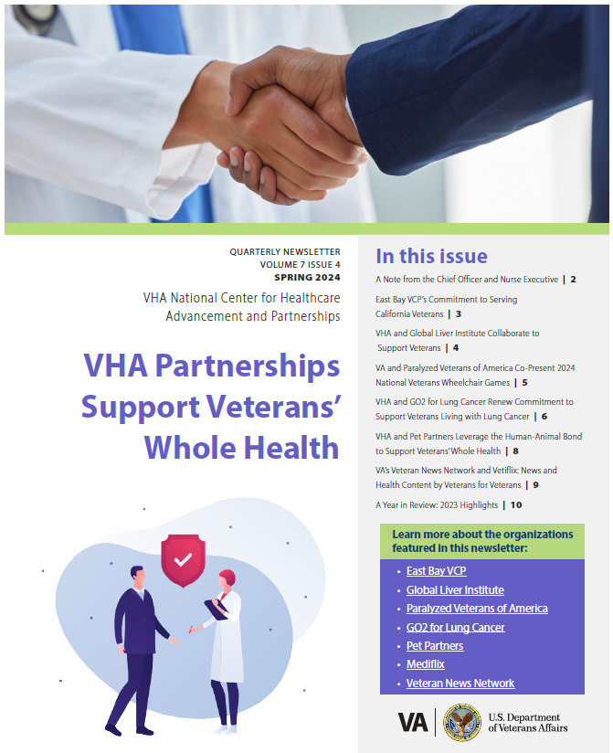 Read the latest HAP newsletter to learn about VHA partnerships helping Veterans and their families access quality care.