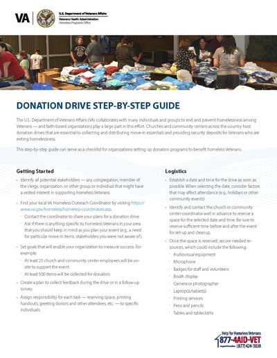Faith Based Donation Drive Fact Sheet