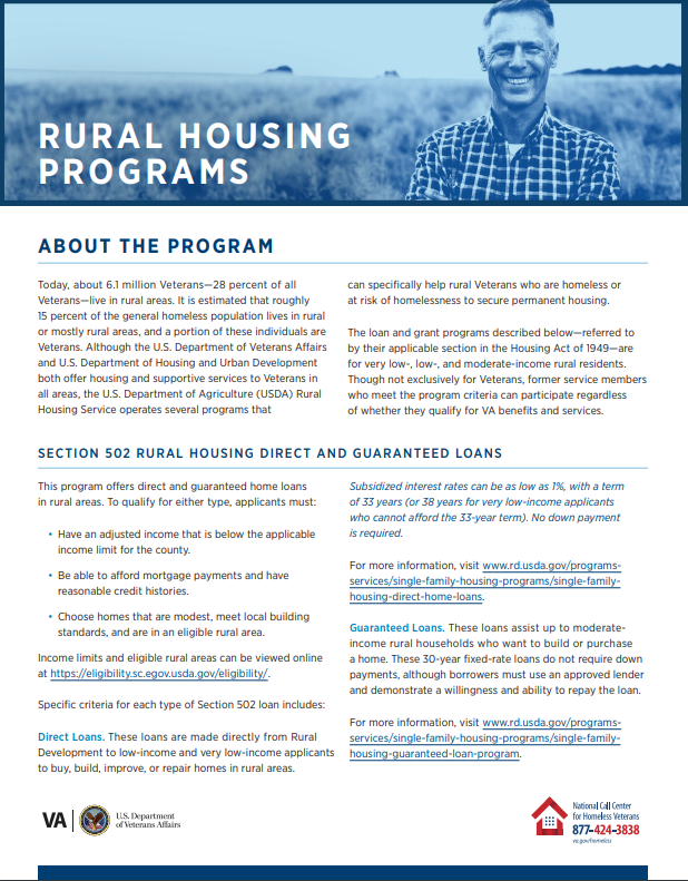 Rural Housing Fact Sheet