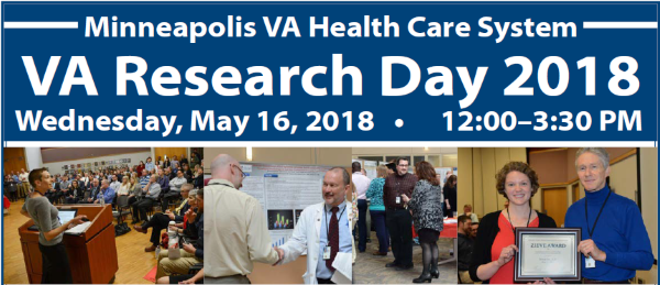 Research Week 2018 promotional collage showing images of a poster session, a keynote speaker, and an award recipient