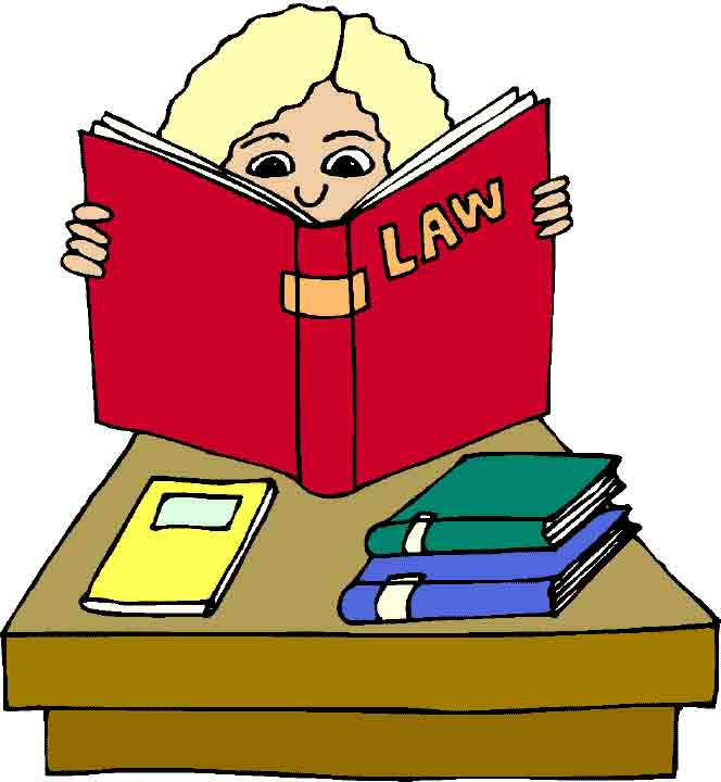 Person looking at lawbook