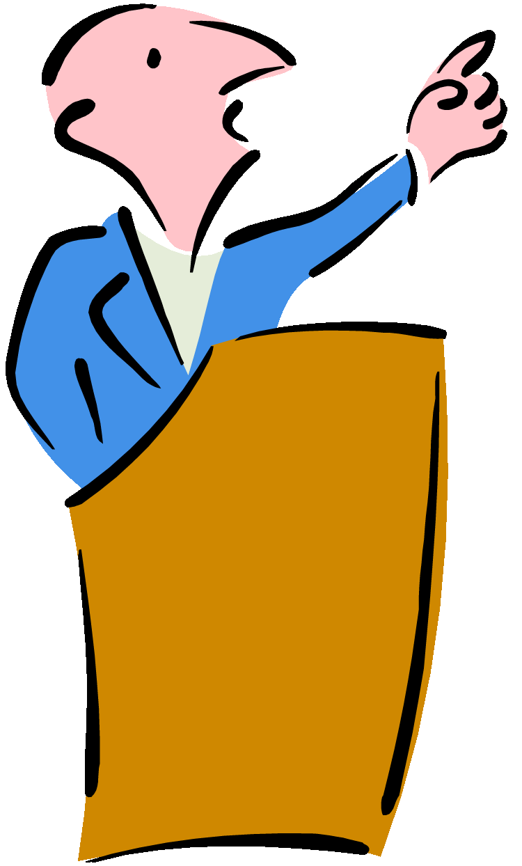 Person speaking at podium