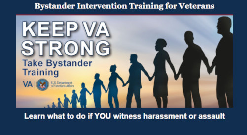 Image with Keep VA Strong - Take Bystander Intervention Training