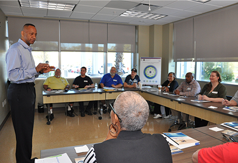Image of Whole Health Peer Facilitator training session at Tampa VAMC