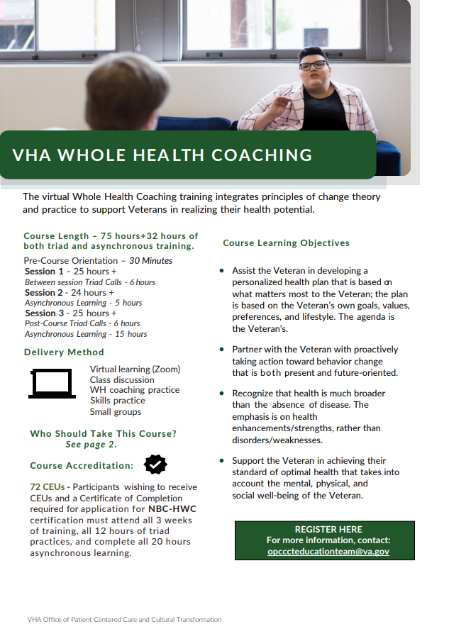 Whole Health Coaching - Whole Health Library