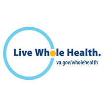 VA's Live Whole Health logo. The logo also has the link to the VA's Whole Health website: va.gov/wholehealth.