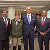(Left to right) Michael Wiley, Vice- Chair, National Archives and Records Administration, Veterans Affinity Group (Ike), Williams Keys, World War 2 Veteran, Stephen B. Dillard, Executive Director, CMV, and Edward Harris, Chair, National Archives and Records Administration, Veterans Affinity Group (Ike)  (Photo Credit by Susana Raab)