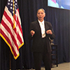Juanita speaks about her life as a Native American woman Veteran as a keynote speaker during VA TEDx