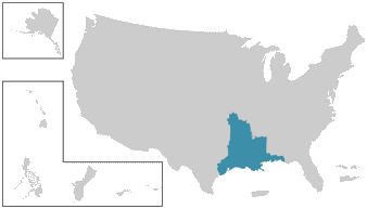 VISN 16: South Central VA Health Care Network Map
