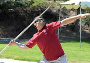 A man throwing a javelin