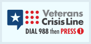 Crachá da linha de crise dos veteranos