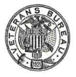 View of the seal of the Veterans Bureau dated 1921