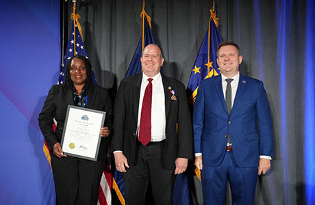Pictured (left to right): Sharon Ridley, Executive Director, Cordell Smith, Deputy Director of Acquisition Policy, and John Boerstler, Chief Veterans Experience Officer.