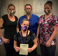 nurses wearing aromatherapy masks