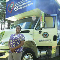Yvette Twum-Danso and Big Blue truck