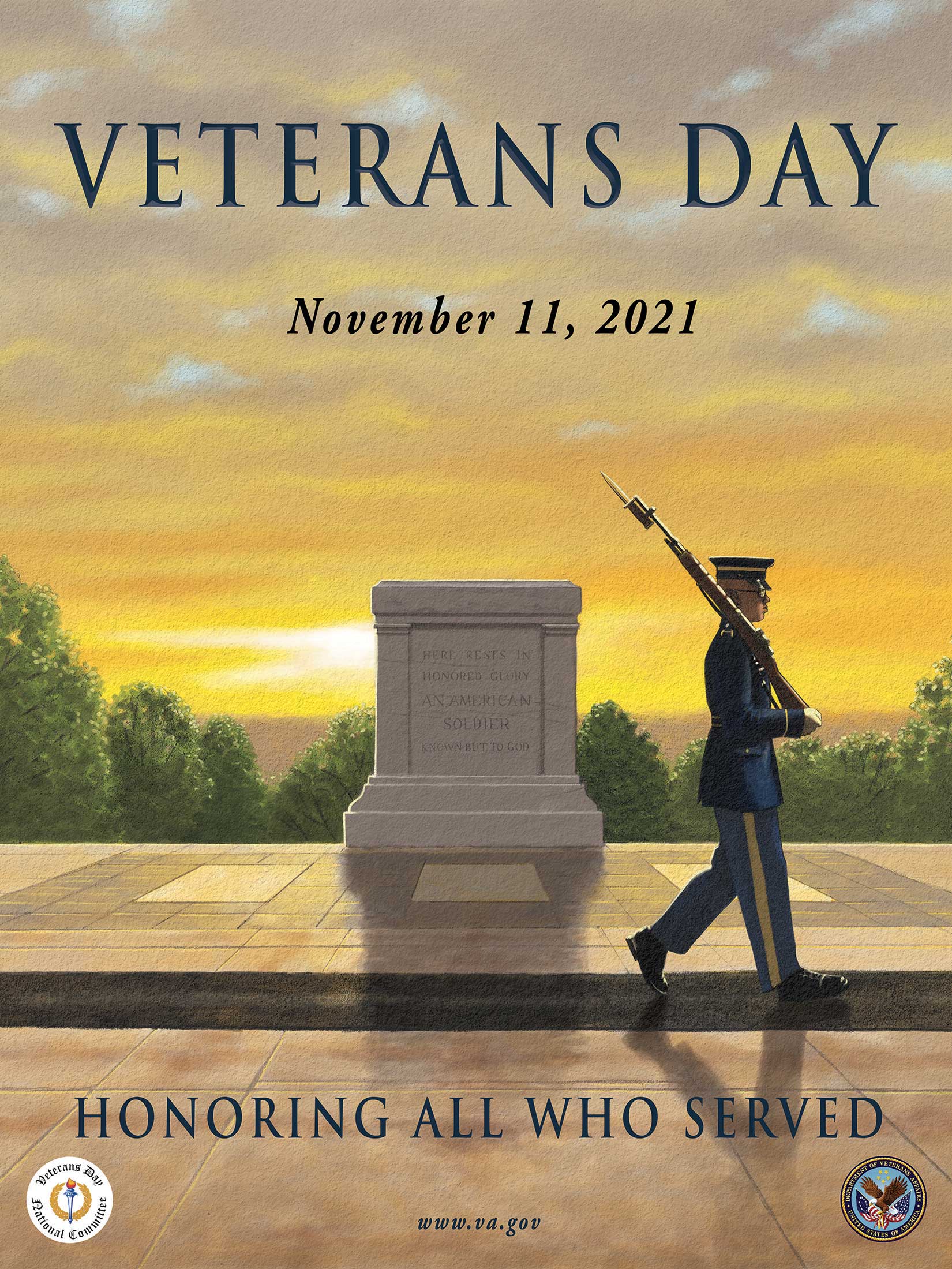 Veterans Day 2021 poster from Veterans Administration