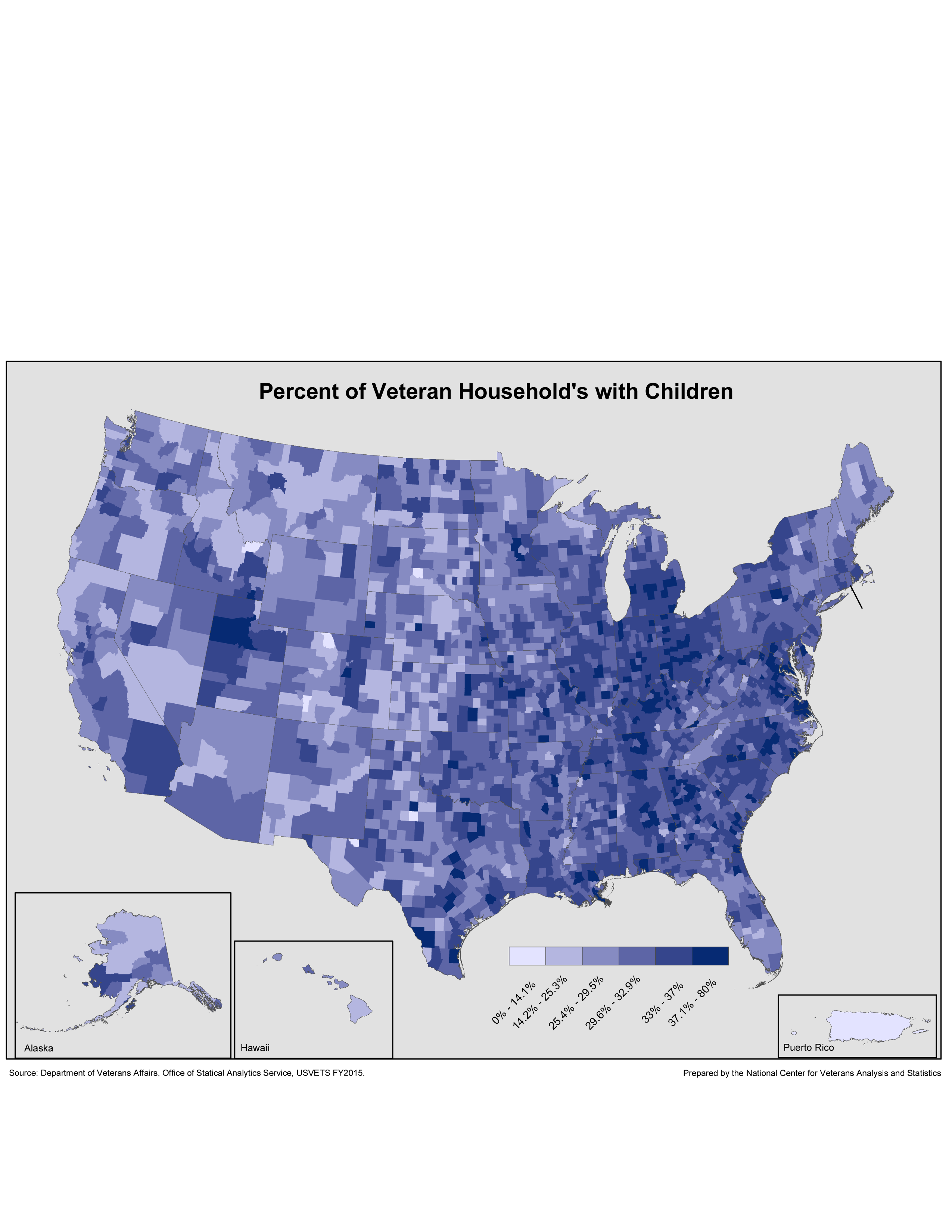 Thumbnail of the Veteran Households with Children map