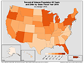 Thumbnail of the Percent of Veteran Population 65 Years and Older map