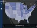 Thumbnail of the Percent of Veterans using VA Benefits and Services map