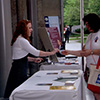 Forum participants browsing the Information Marketplace.