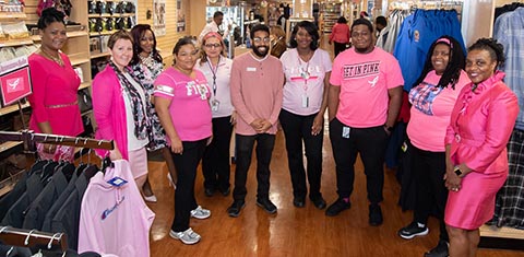 CWV with VCS Employee Store Staff supporting Breast Cancer Awareness