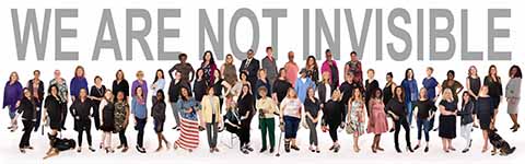 Group photo of the I Am Not Invisible Veterans