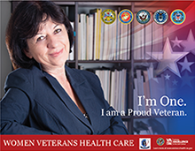 Poster (Woman in an office) - I'm One. I am a Proud Veteran.