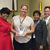 Pictured are Dr. Betty Moseley Brown, Courtney Dosch, Julia Adams, and Cory Price