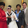 Pictured are Dr. Betty Moseley Brown, Mary Millet, Julia Adams, and Cory Price
