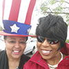 The official greeter with Dr. Betty Moseley Brown, Associate Director, Center for Women Veterans