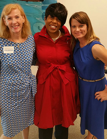 The Oceanside event organizers, Cynthia Butler, Jennifer Roberts, and Dr. Betty Moseley Brown, Associate Director, Center for Women Veterans.