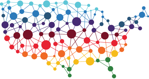 Dotted Texture USA Map Dotted Texture USA Map