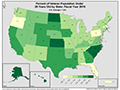 Thumbnail of the Percent of Veteran Population Under 25 Years Old map Thumbnail of the Percent of Veteran Population Under 25 Years Old map