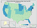 Thumbnail of the Percent of World War II Veterans by State map Thumbnail of the Percent of World War II Veterans by State map